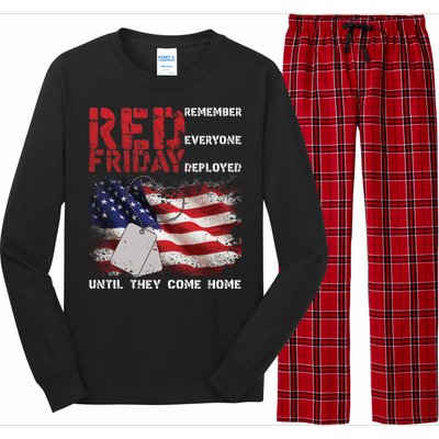 Red Friday Remember Until They Come Home Long Sleeve Pajama Set