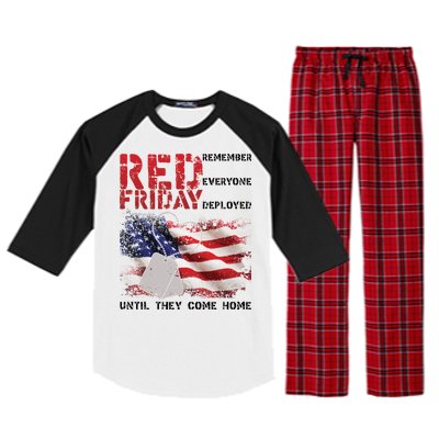 Red Friday Remember Until They Come Home Raglan Sleeve Pajama Set