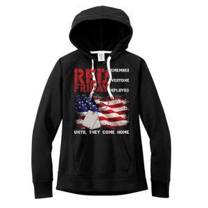 Red Friday Remember Until They Come Home Women's Fleece Hoodie