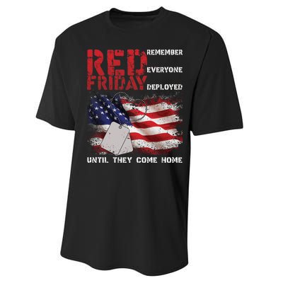 Red Friday Remember Until They Come Home Performance Sprint T-Shirt