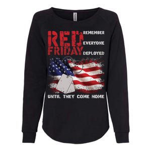 Red Friday Remember Until They Come Home Womens California Wash Sweatshirt