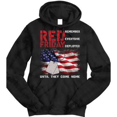 Red Friday Remember Until They Come Home Tie Dye Hoodie