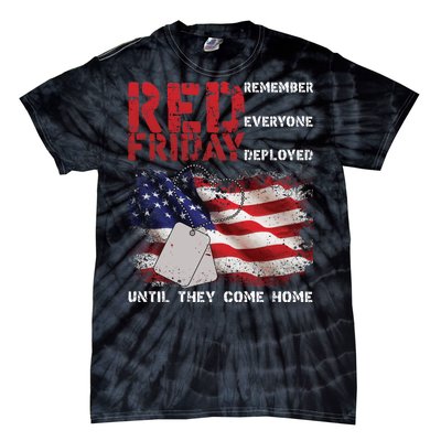 Red Friday Remember Until They Come Home Tie-Dye T-Shirt