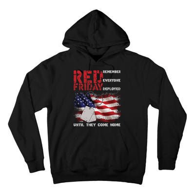 Red Friday Remember Until They Come Home Tall Hoodie