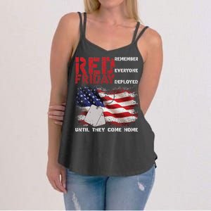 Red Friday Remember Until They Come Home Women's Strappy Tank