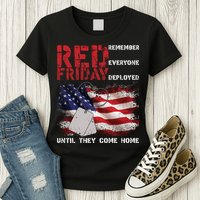 Red Friday Remember Until They Come Home Womens T-Shirt