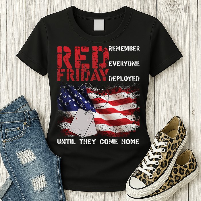 Red Friday Remember Until They Come Home Womens T-Shirt
