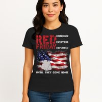 Red Friday Remember Until They Come Home Womens T-Shirt
