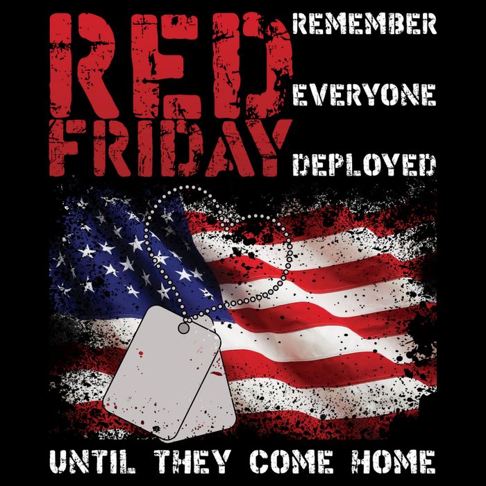 Red Friday Remember Until They Come Home Womens T-Shirt