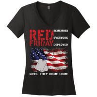 Red Friday Remember Until They Come Home Women's V-Neck T-Shirt