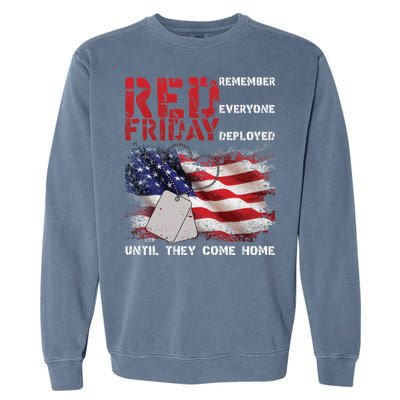 Red Friday Remember Until They Come Home Garment-Dyed Sweatshirt