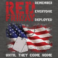 Red Friday Remember Until They Come Home Vector Backpack