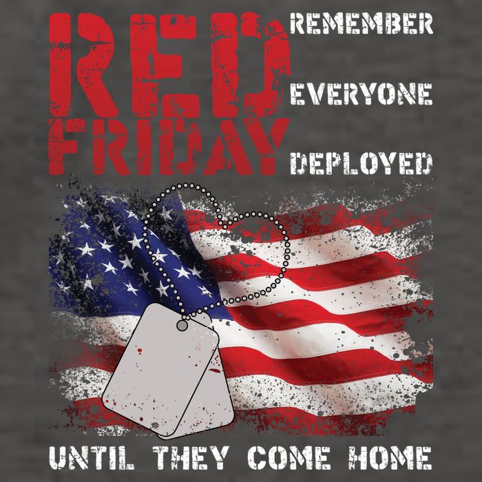 Red Friday Remember Until They Come Home Vector Backpack