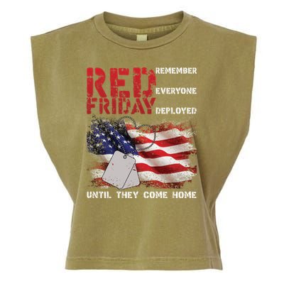 Red Friday Remember Until They Come Home Garment-Dyed Women's Muscle Tee