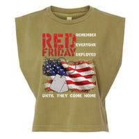 Red Friday Remember Until They Come Home Garment-Dyed Women's Muscle Tee