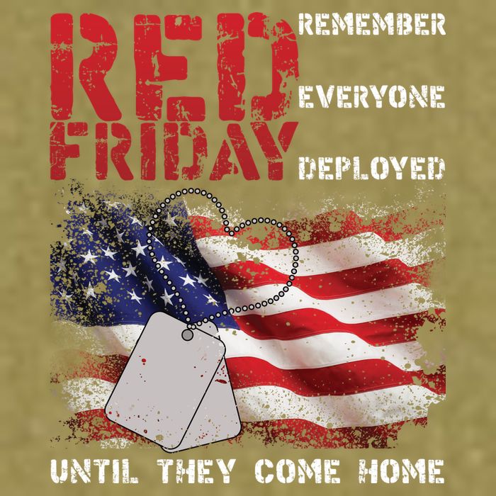 Red Friday Remember Until They Come Home Garment-Dyed Women's Muscle Tee