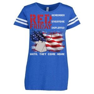 Red Friday Remember Until They Come Home Enza Ladies Jersey Football T-Shirt