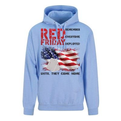 Red Friday Remember Until They Come Home Unisex Surf Hoodie