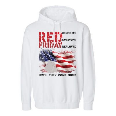 Red Friday Remember Until They Come Home Garment-Dyed Fleece Hoodie