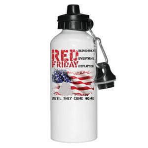 Red Friday Remember Until They Come Home Aluminum Water Bottle