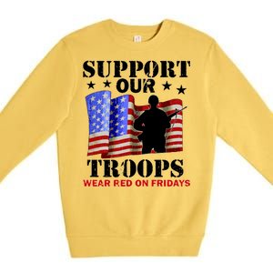 Red Friday Support Our Troops Premium Crewneck Sweatshirt