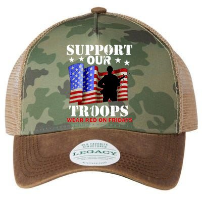 Red Friday Support Our Troops Legacy Tie Dye Trucker Hat