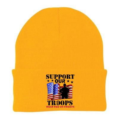 Red Friday Support Our Troops Knit Cap Winter Beanie