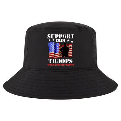 Red Friday Support Our Troops Cool Comfort Performance Bucket Hat