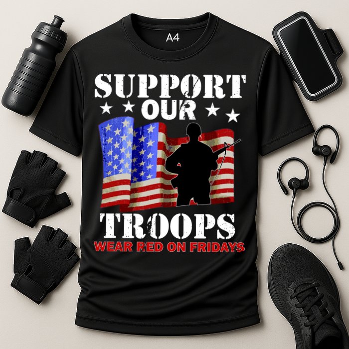Red Friday Support Our Troops Performance Shirt