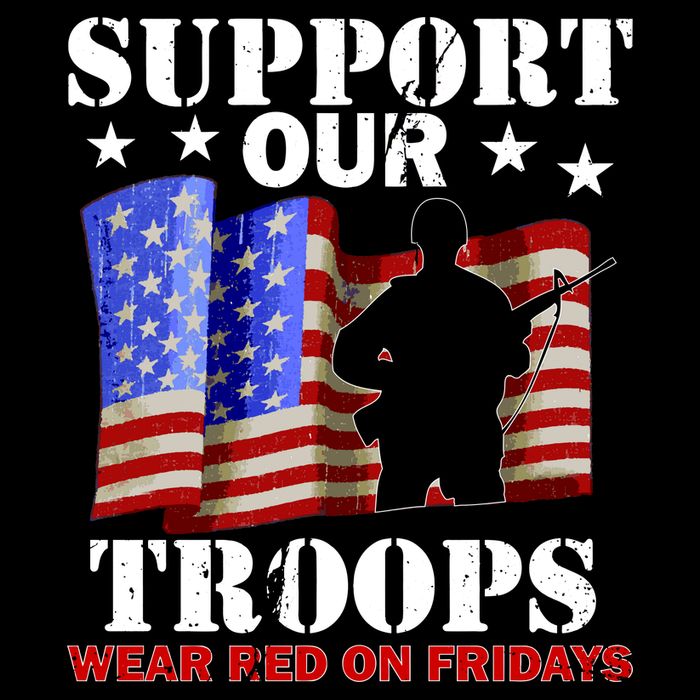 Red Friday Support Our Troops Performance Shirt