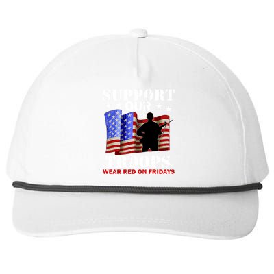 Red Friday Support Our Troops Snapback Five-Panel Rope Hat