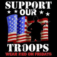 Red Friday Support Our Troops 7-Panel Snapback Hat