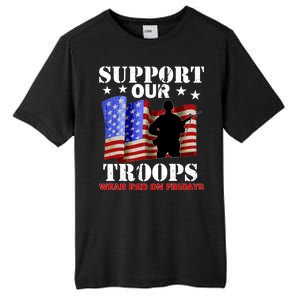 Red Friday Support Our Troops Tall Fusion ChromaSoft Performance T-Shirt