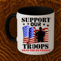Red Friday Support Our Troops Mug