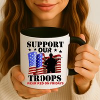 Red Friday Support Our Troops Mug