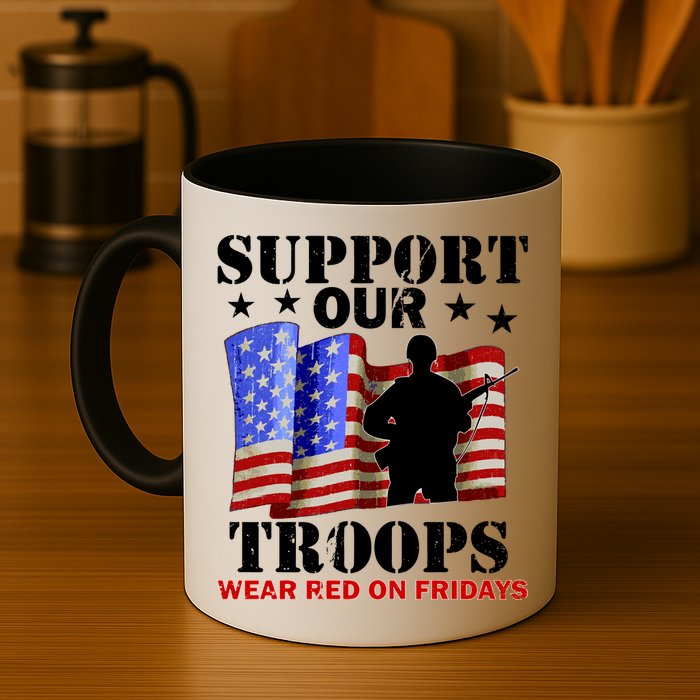 Red Friday Support Our Troops Mug