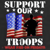 Red Friday Support Our Troops 11oz C Handle Ceramic Mug