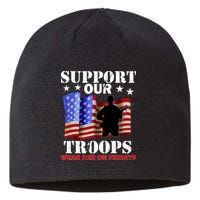 Red Friday Support Our Troops Sustainable Beanie
