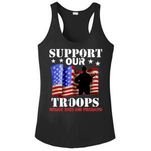 Red Friday Support Our Troops Ladies PosiCharge Competitor Racerback Tank