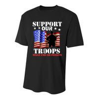 Red Friday Support Our Troops Youth Performance Sprint T-Shirt