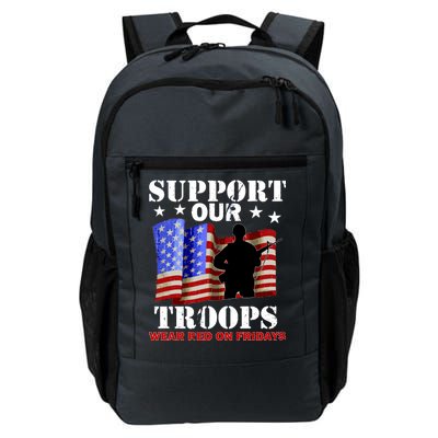 Red Friday Support Our Troops Daily Commute Backpack