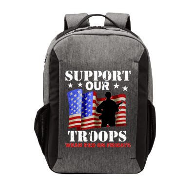 Red Friday Support Our Troops Vector Backpack