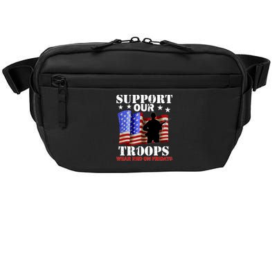 Red Friday Support Our Troops Crossbody Pack