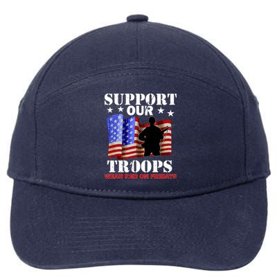 Red Friday Support Our Troops 7-Panel Snapback Hat