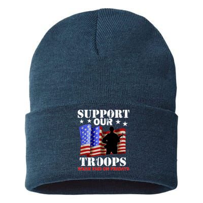 Red Friday Support Our Troops Sustainable Knit Beanie