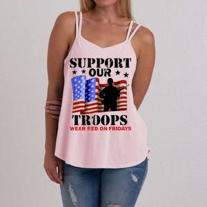 Red Friday Support Our Troops Women's Strappy Tank