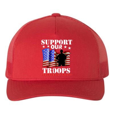 Red Friday Support Our Troops Yupoong Adult 5-Panel Trucker Hat