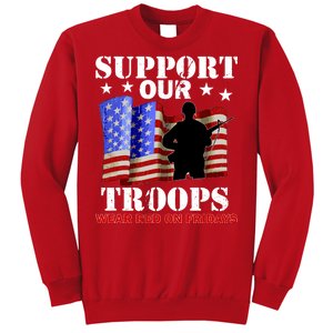 Red Friday Support Our Troops Sweatshirt