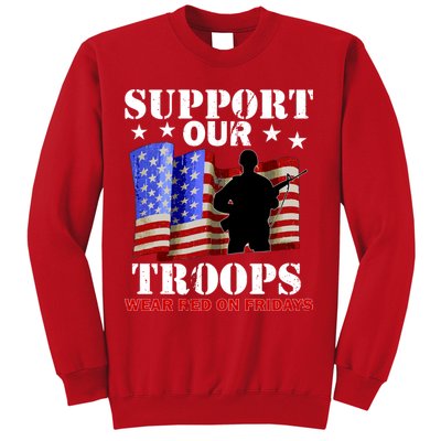 Red Friday Support Our Troops Sweatshirt