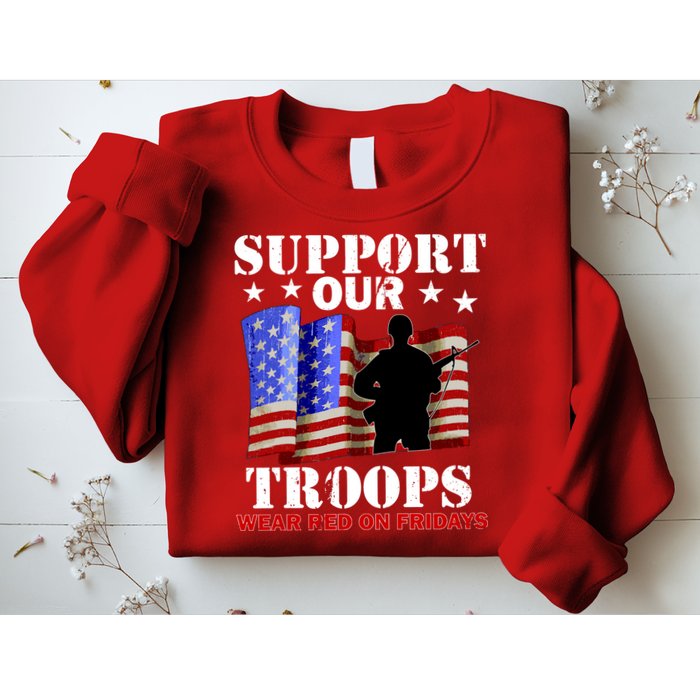 Red Friday Support Our Troops Sweatshirt